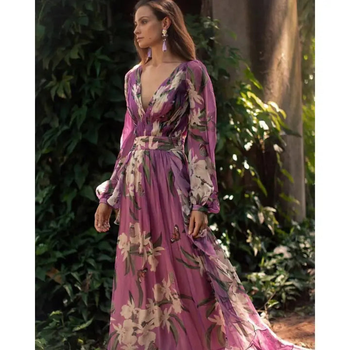 Samantha | Abito Maxi Elegante di Alta Qualità