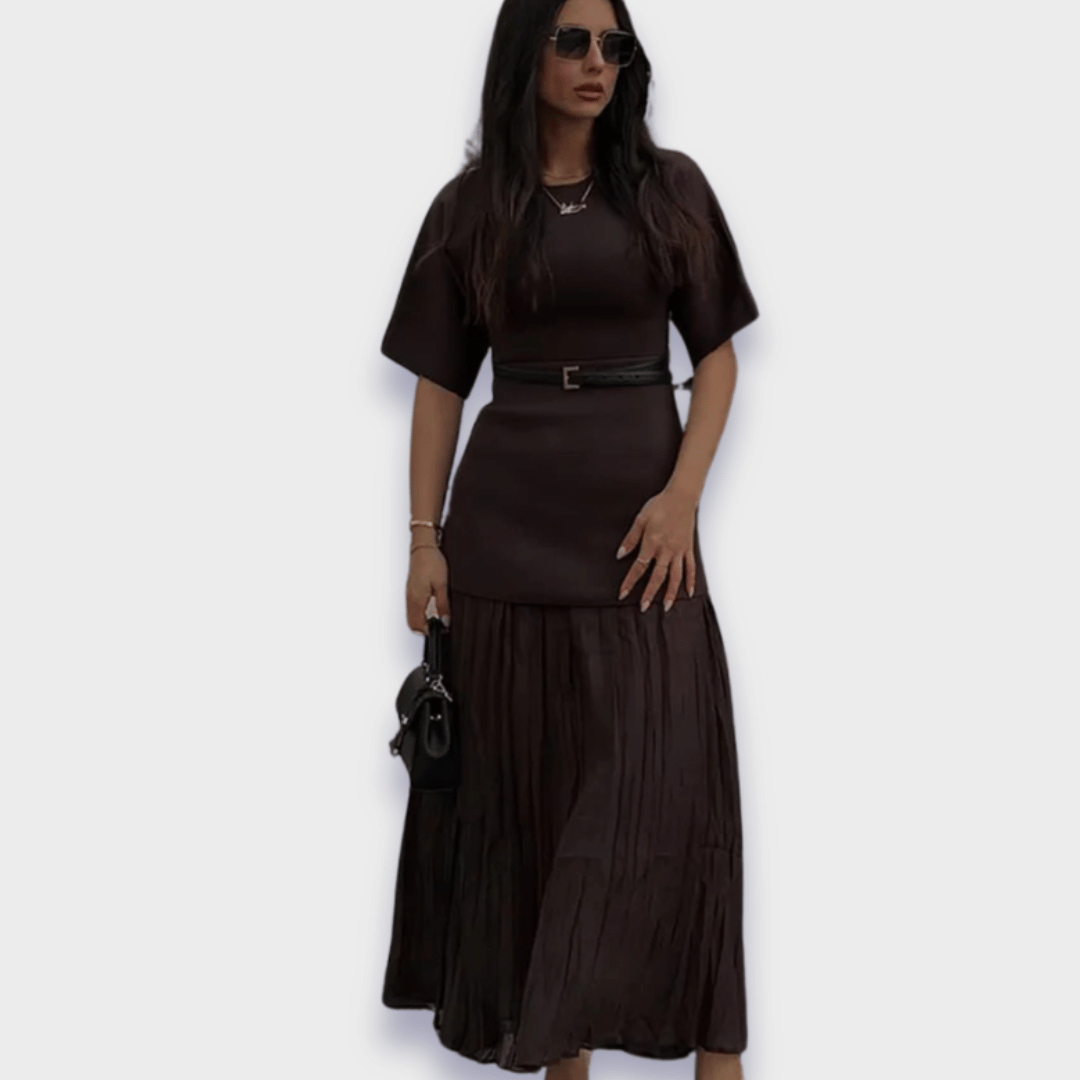 CARINA | ABITO ELEGANTE IN TESSUTO PREGIATO