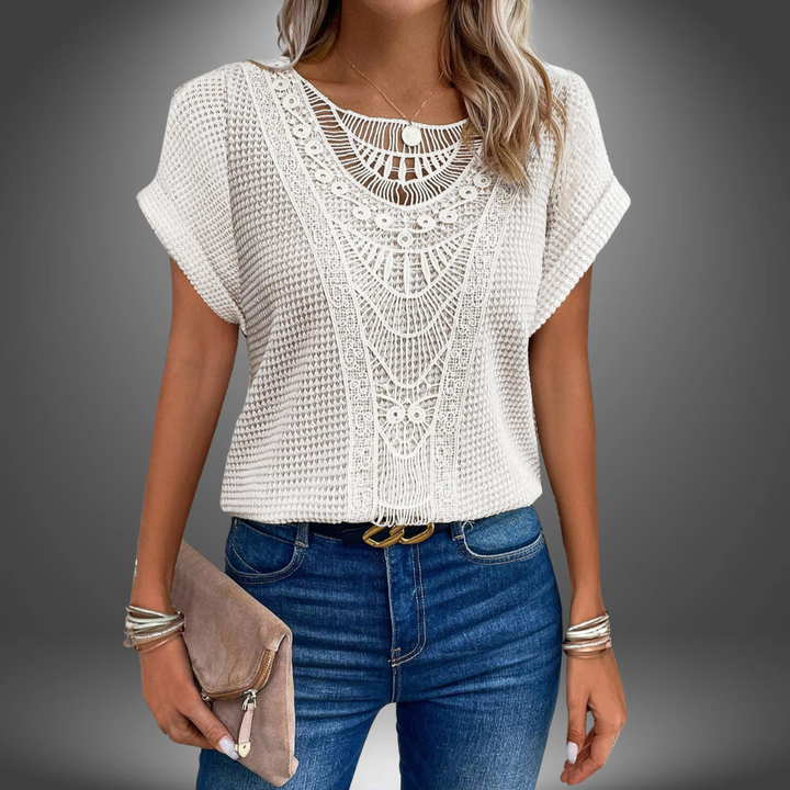 BRUNILDE | MAGLIA ELEGANZA IN PIZZO CHIC