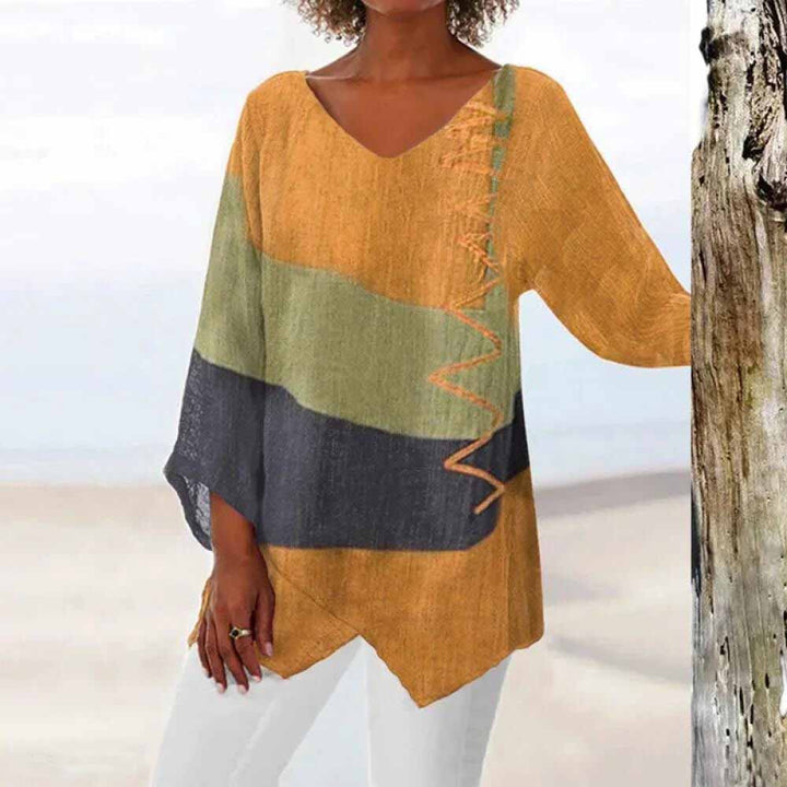 ELODIE | BLUSA ELEGANTE TRICOLORE