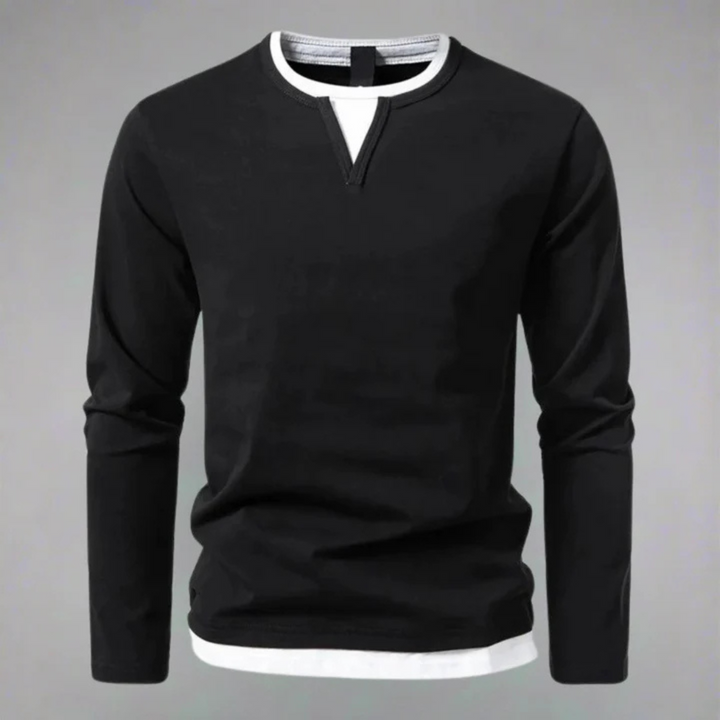 BRYAN™ | MAGLIA A MANICHE LUNGHE CON COLLO A V