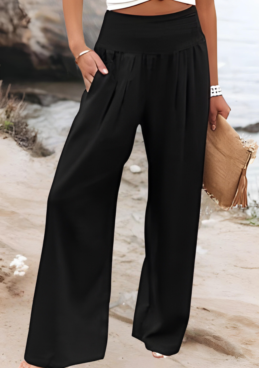 Lara | Pantaloni da spiaggia larghi con gambe ampie