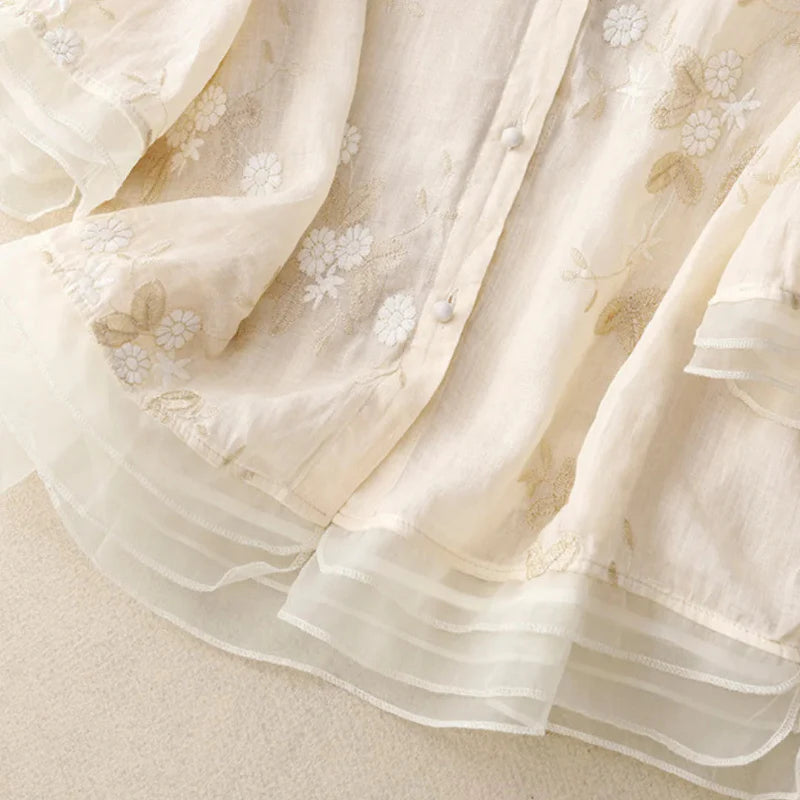 ILARIA | BLUSA ELEGANTE RICAMATA PER UN TOCCO RAFFINATO