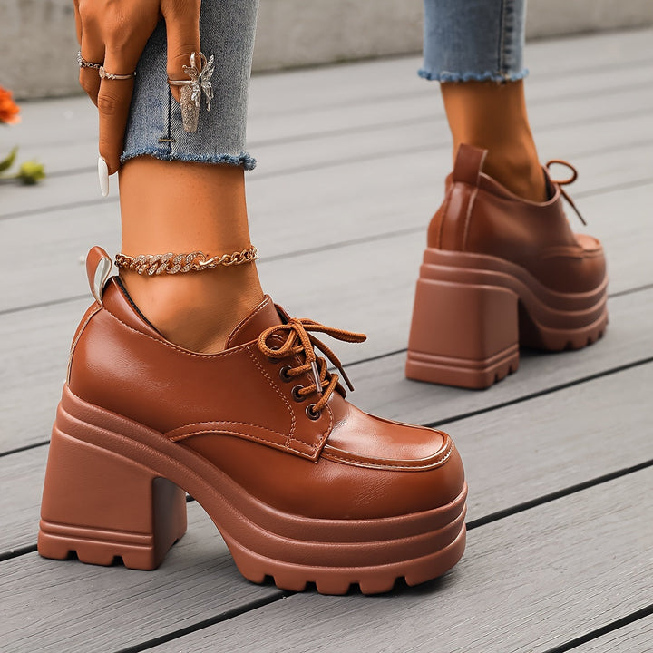 Viviana | Scarpe Oxford con Plateau