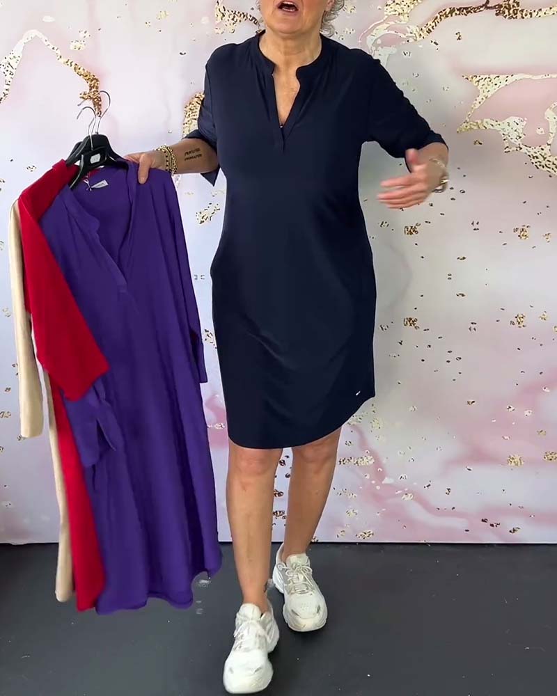 LUCIA | ABITO ELEGANTE CON SCOLLO A V FEMMINILE