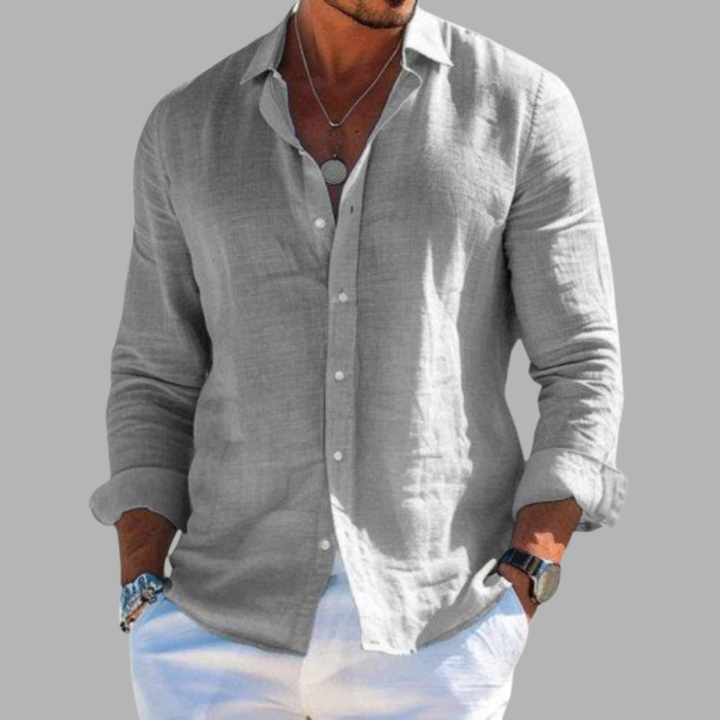 Alfredo | Elegante camicia in lino e cotone per lusso e comfort