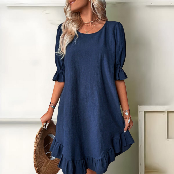REBECCA | Abito Elegante In Cotone Con Copertura Pancia