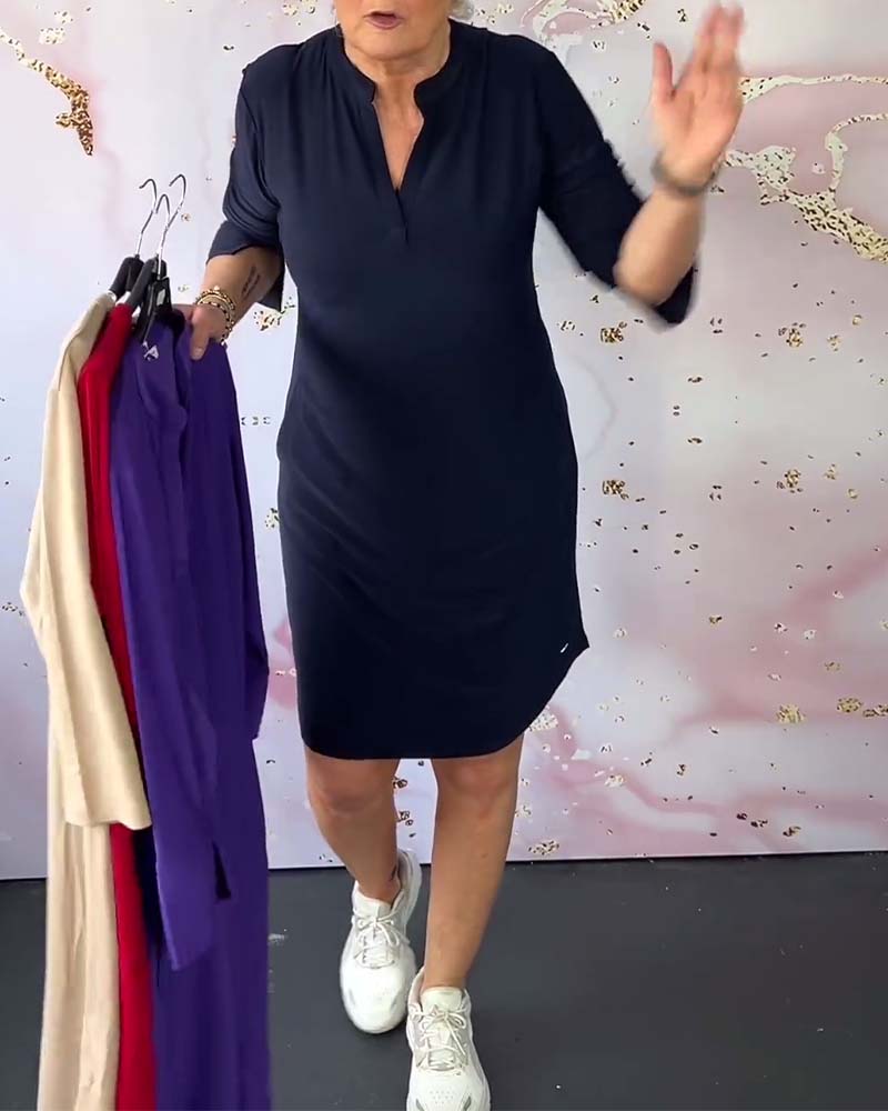 LUCIA | ABITO ELEGANTE CON SCOLLO A V FEMMINILE