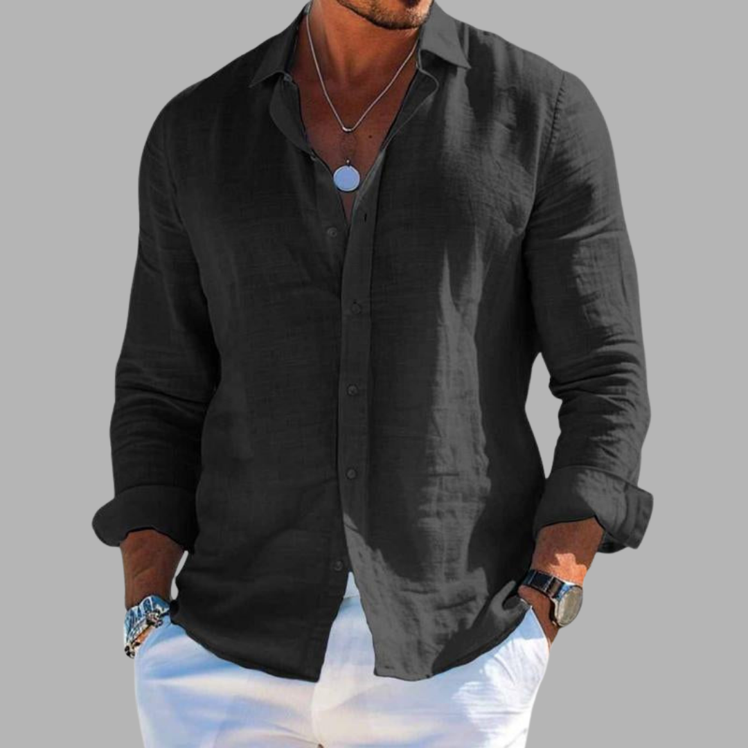 Alfredo | Elegante camicia in lino e cotone per lusso e comfort