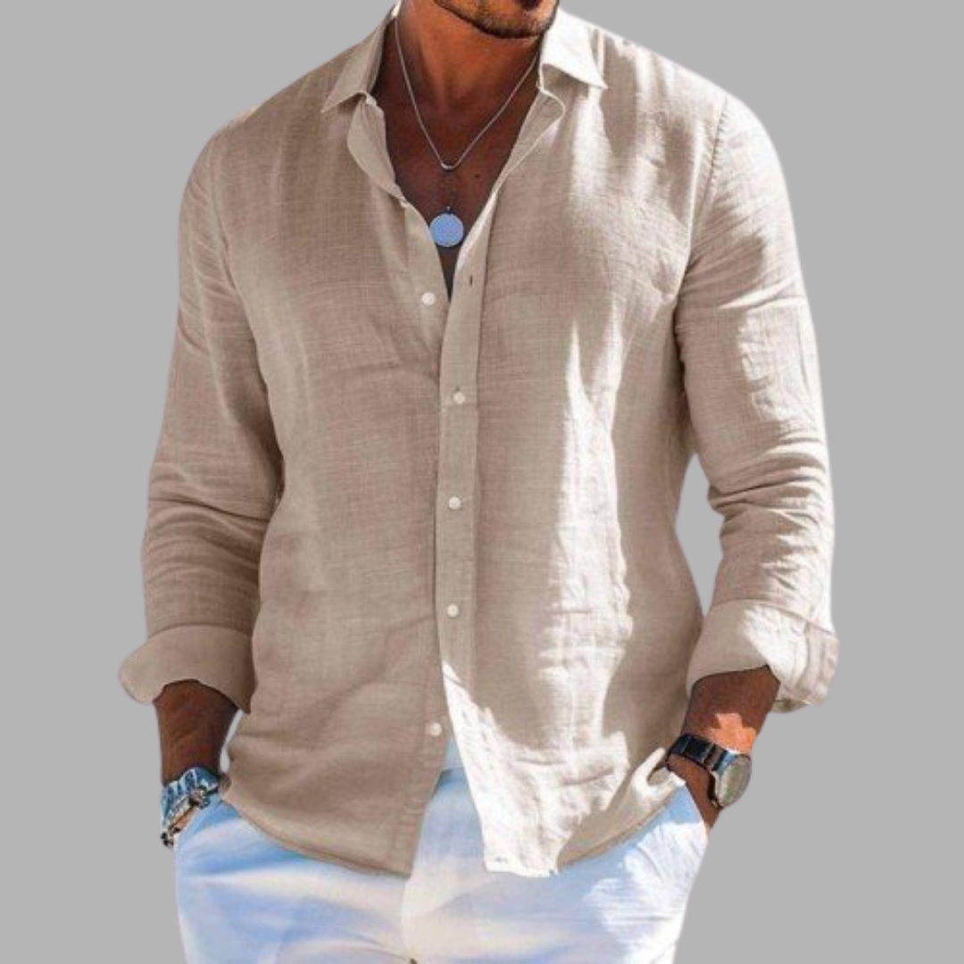 Alfredo | Elegante camicia in lino e cotone per lusso e comfort