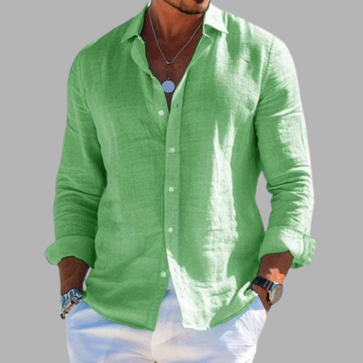 Alfredo | Elegante camicia in lino e cotone per lusso e comfort