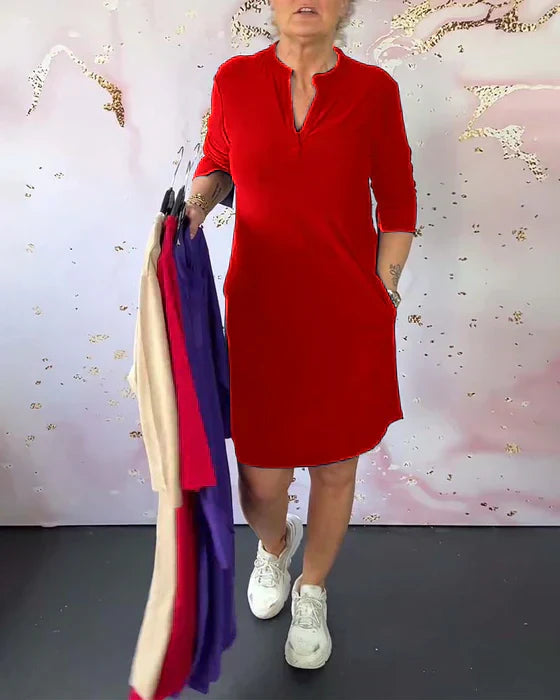 LUCIA | ABITO ELEGANTE CON SCOLLO A V FEMMINILE