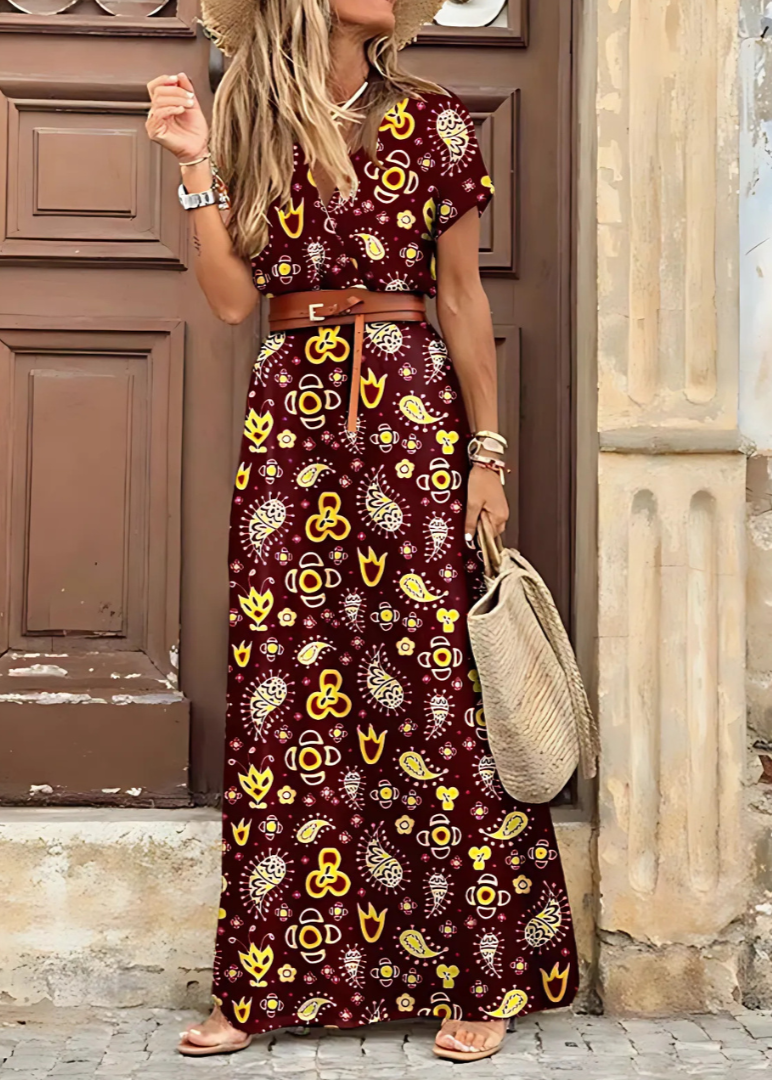 Claudia | Abito Maxi Bohémien Elegante