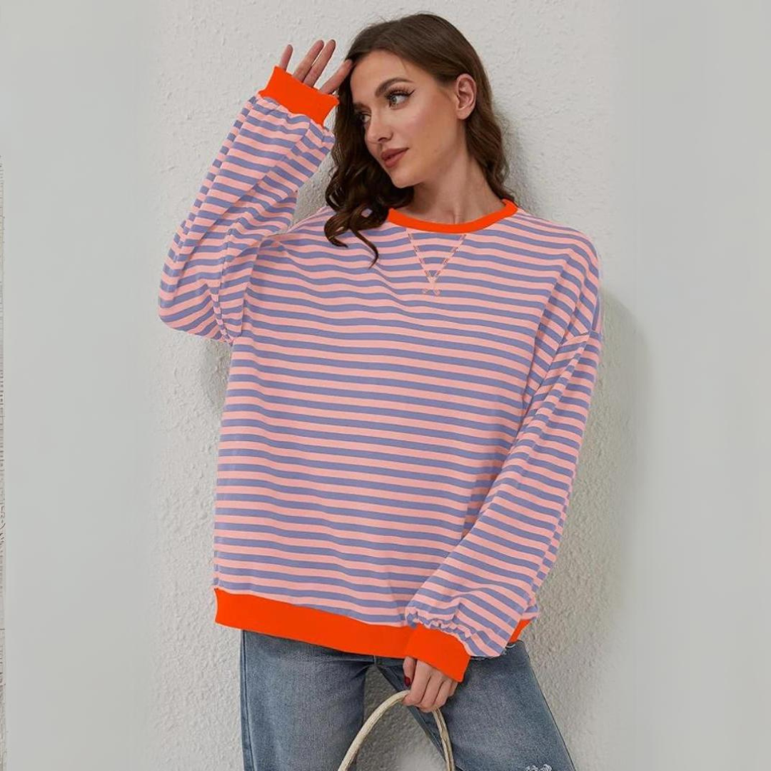 OFELIA™ | MAGLIONE OVERSIZE A RIGHE