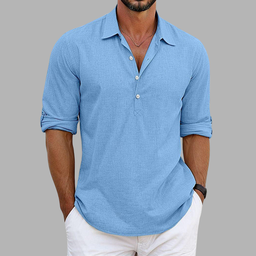 Ernesto | Elegante camicia in lino e cotone per lusso e comfort