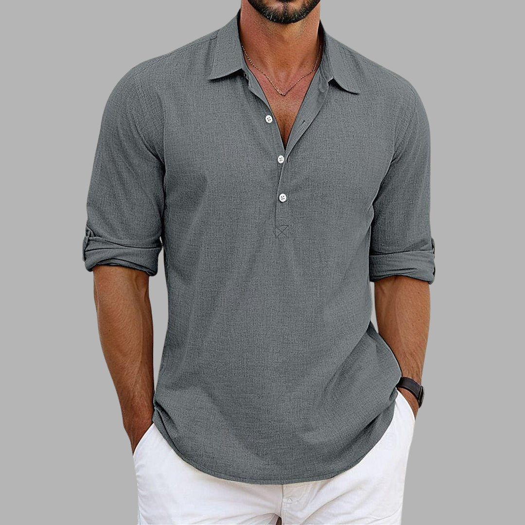 Ernesto | Elegante camicia in lino e cotone per lusso e comfort