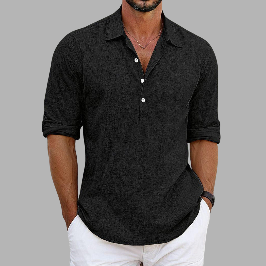 Ernesto | Elegante camicia in lino e cotone per lusso e comfort