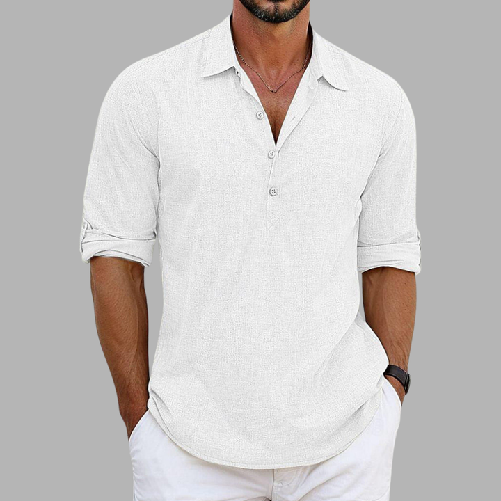 Ernesto | Elegante camicia in lino e cotone per lusso e comfort
