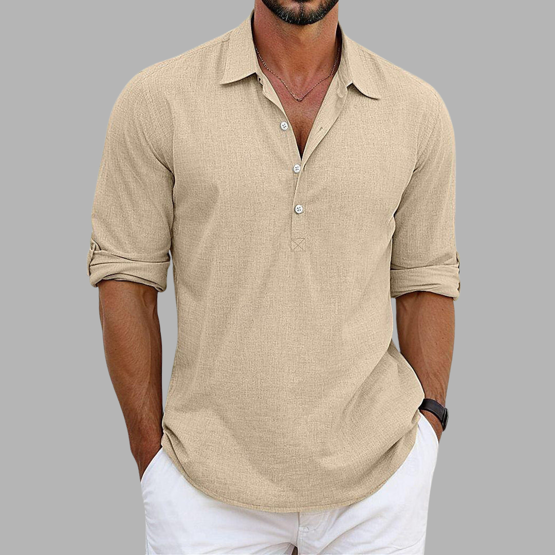 Ernesto | Elegante camicia in lino e cotone per lusso e comfort