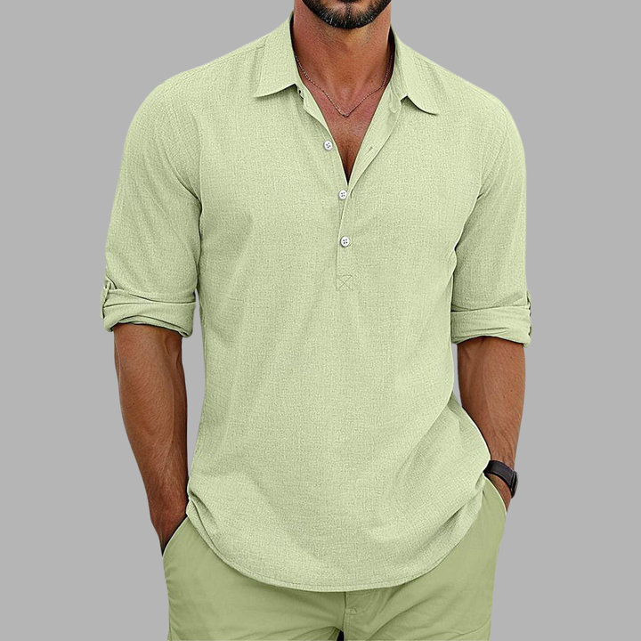 Ernesto | Elegante camicia in lino e cotone per lusso e comfort