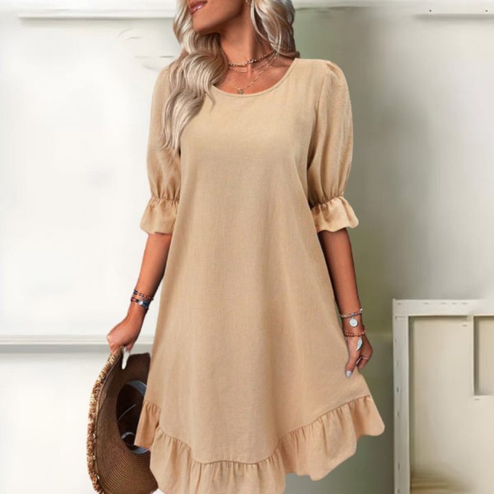 REBECCA | Abito Elegante In Cotone Con Copertura Pancia
