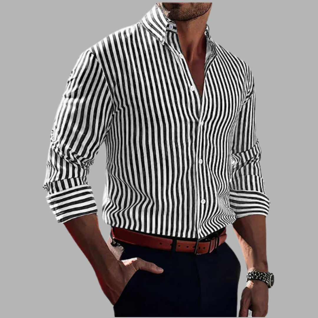 Alderano | Camicia Button-Up a Strisce per Eleganza e Comfort