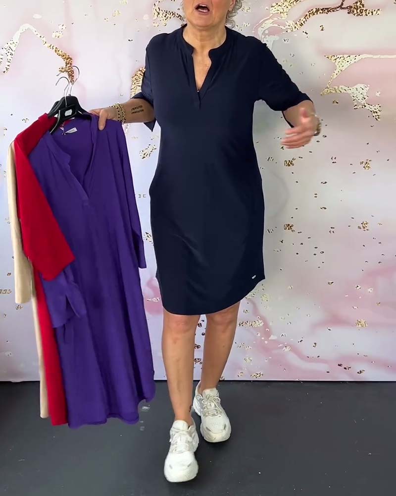 LUCIA | ABITO ELEGANTE CON SCOLLO A V FEMMINILE