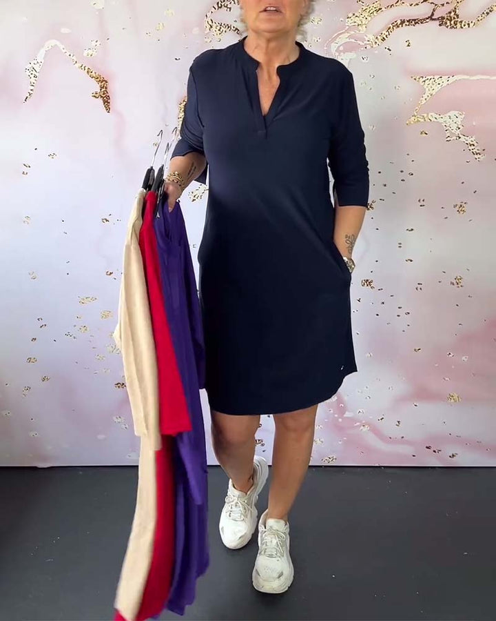 LUCIA | ABITO ELEGANTE CON SCOLLO A V FEMMINILE