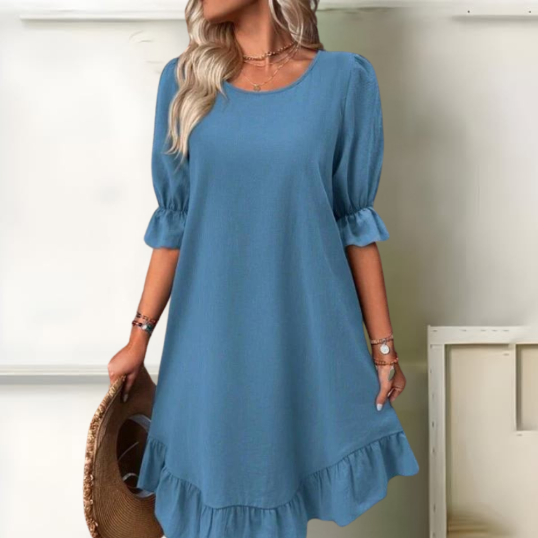 REBECCA | Abito Elegante In Cotone Con Copertura Pancia