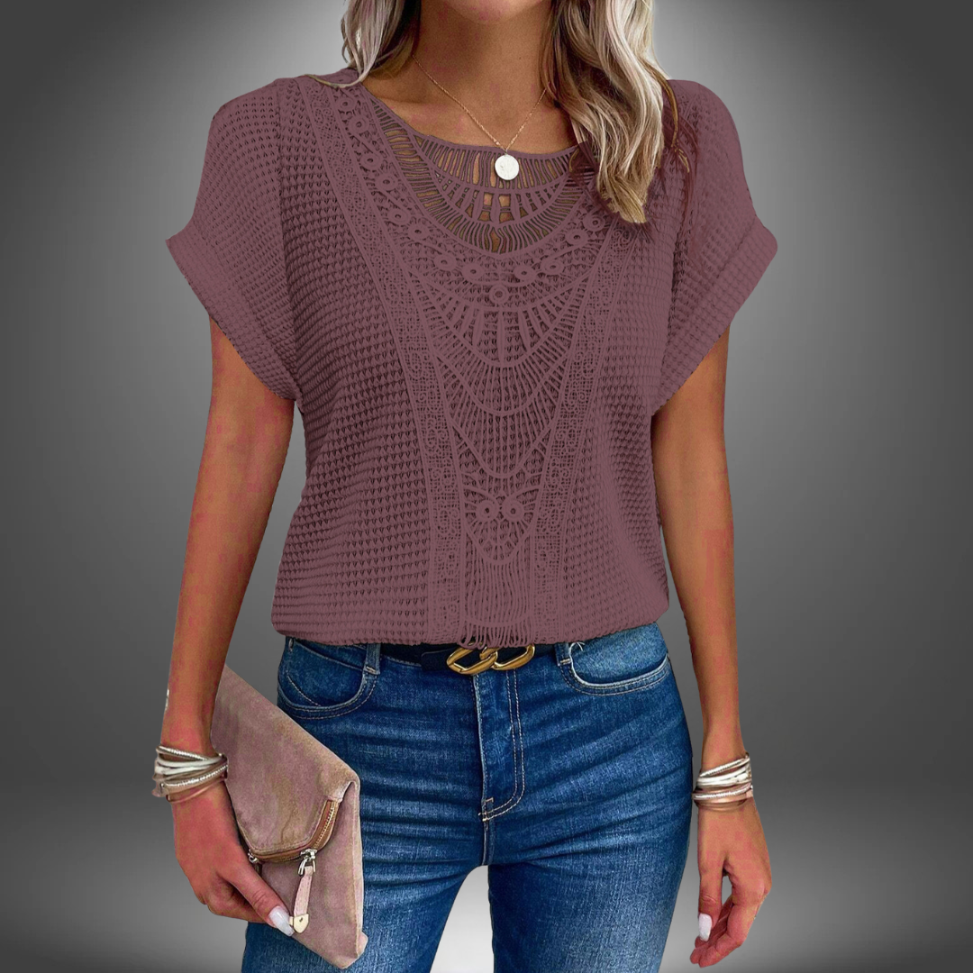 BRUNILDE | MAGLIA ELEGANZA IN PIZZO CHIC