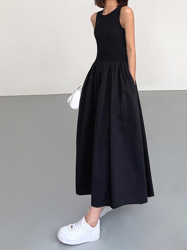 Aurora | Abito lungo casual con scollo a girocollo