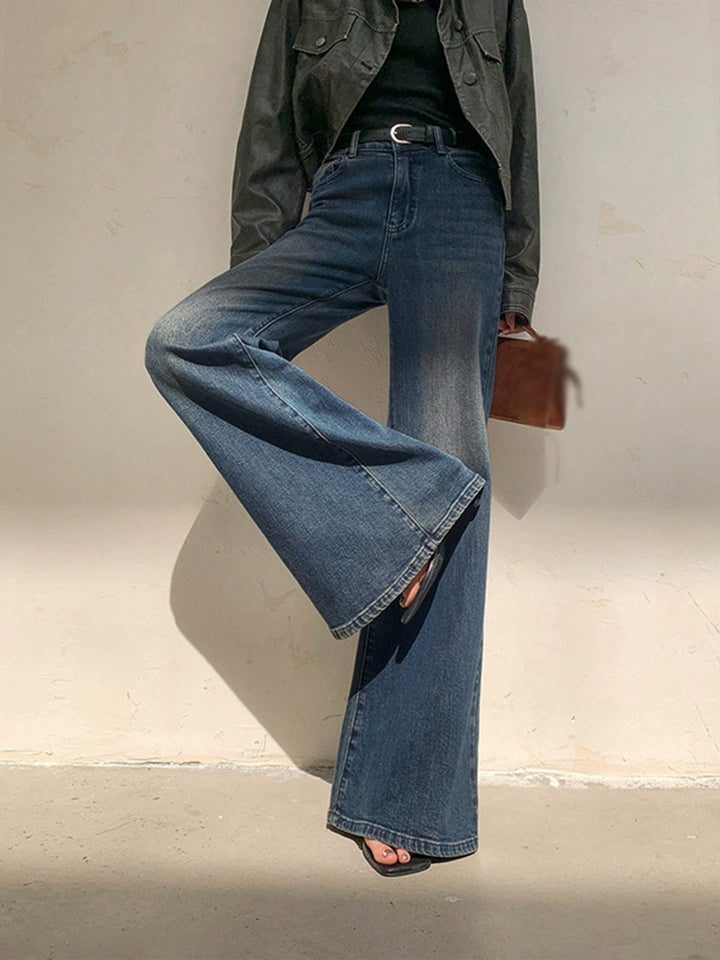 Clelia | Jeans a gamba larga lavati a vita bassa vintage