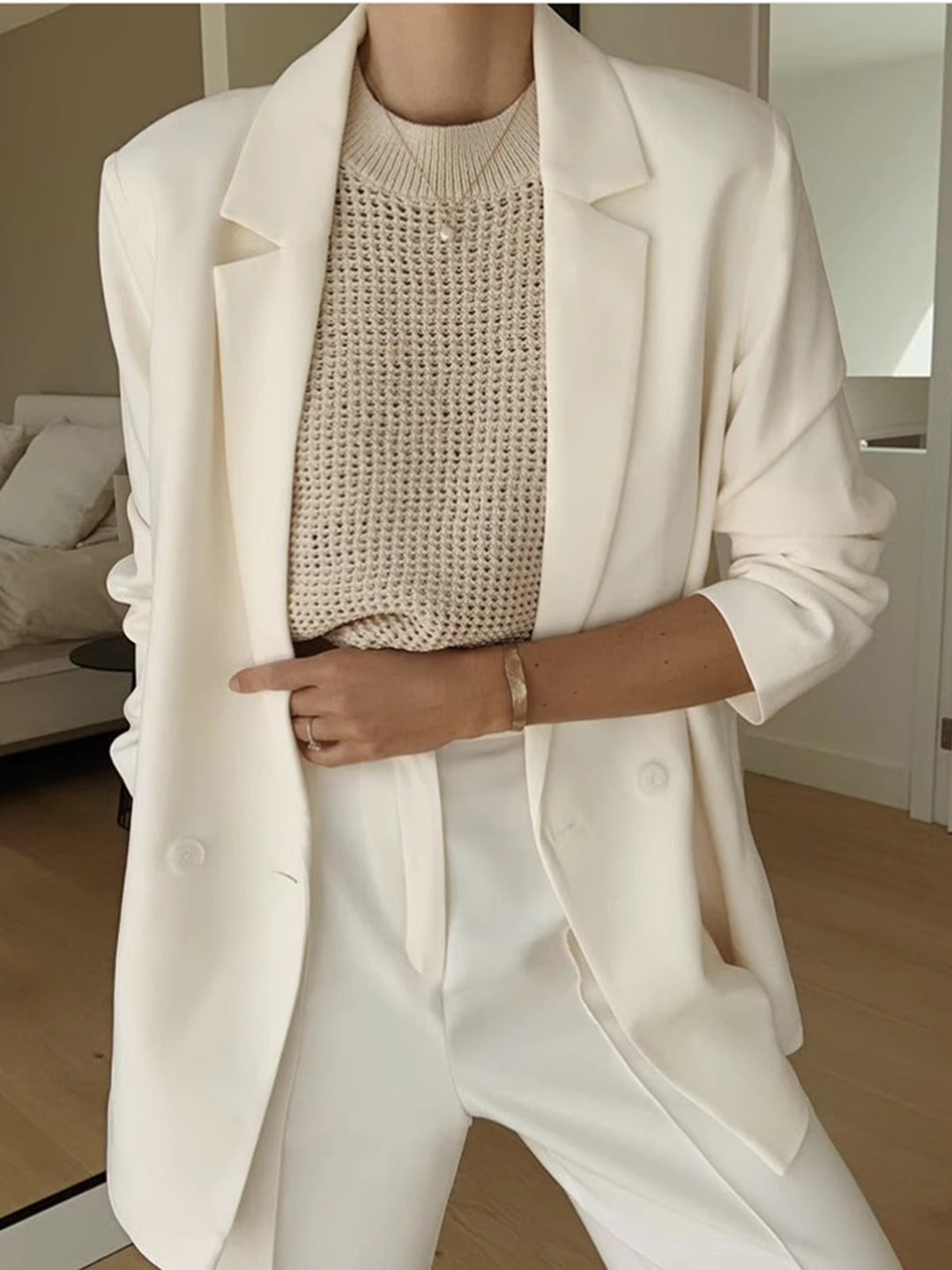 Ninetta | Top Senza Maniche in Maglia Hollow