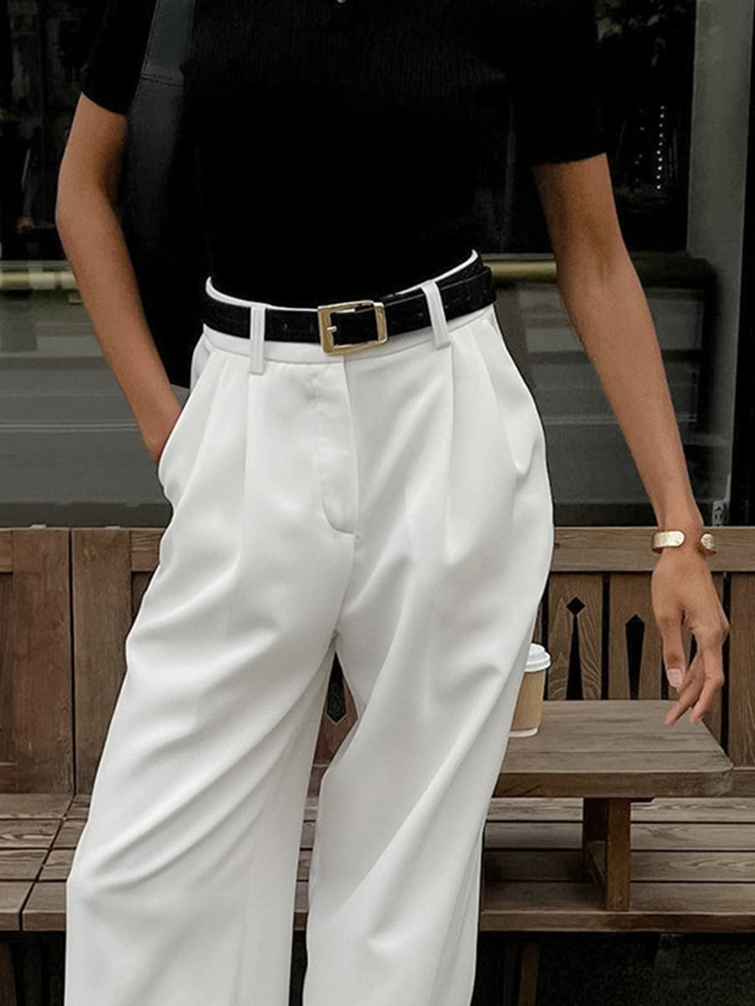 Alessia | Pantaloni Larghi Senza Cintura