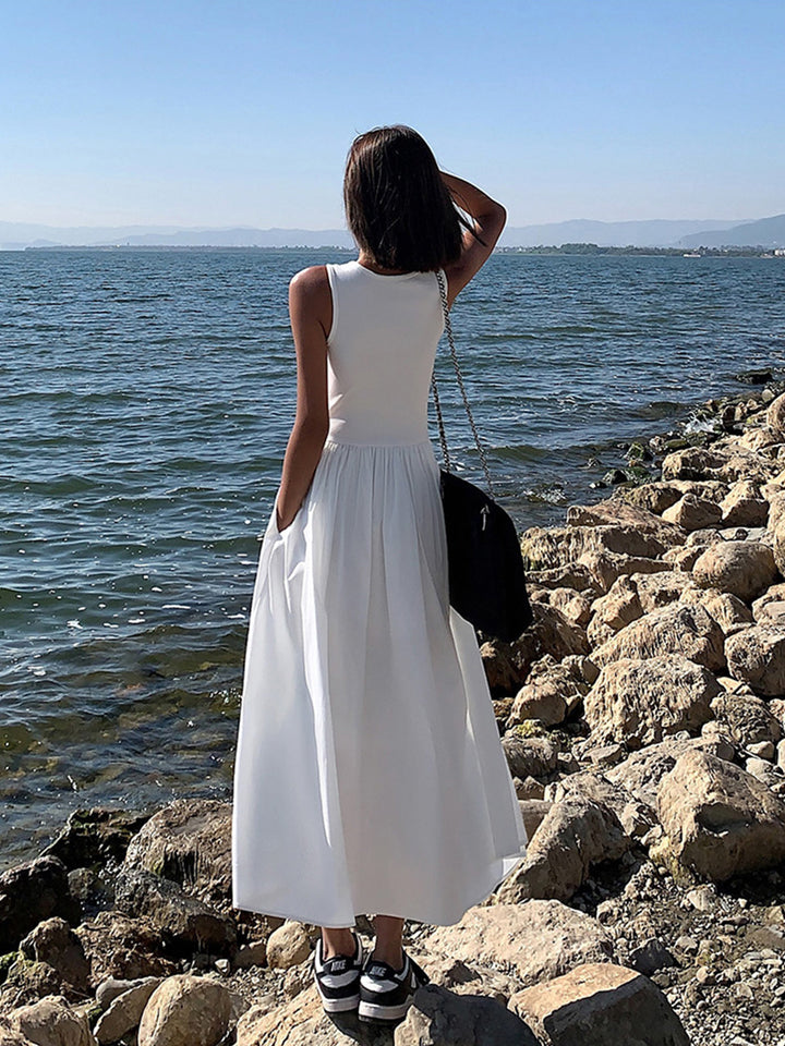 Aurora | Abito lungo casual con scollo a girocollo