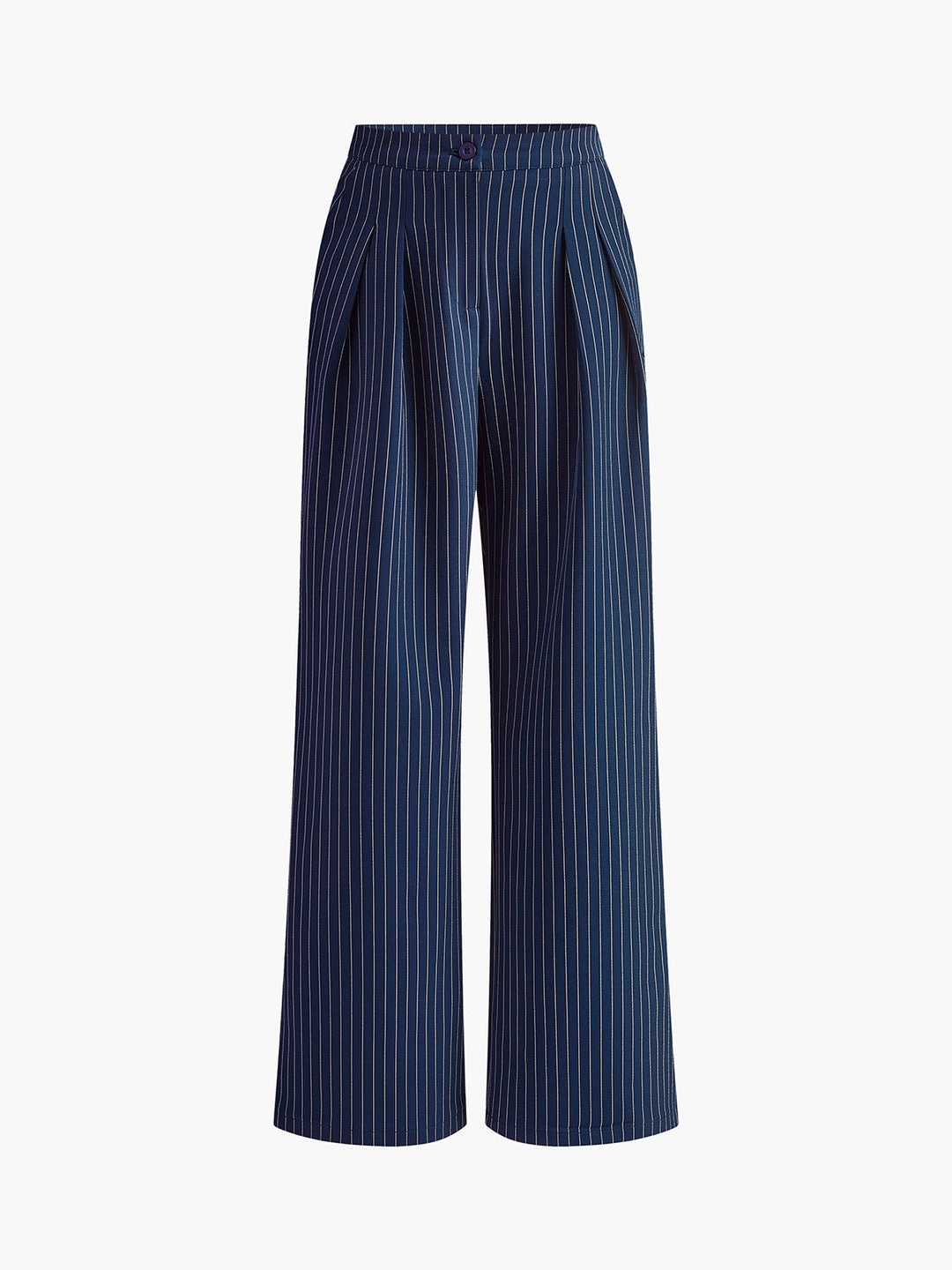 Gemma | Pantaloni a Pinstripe con Pieghe e Gamba Larga