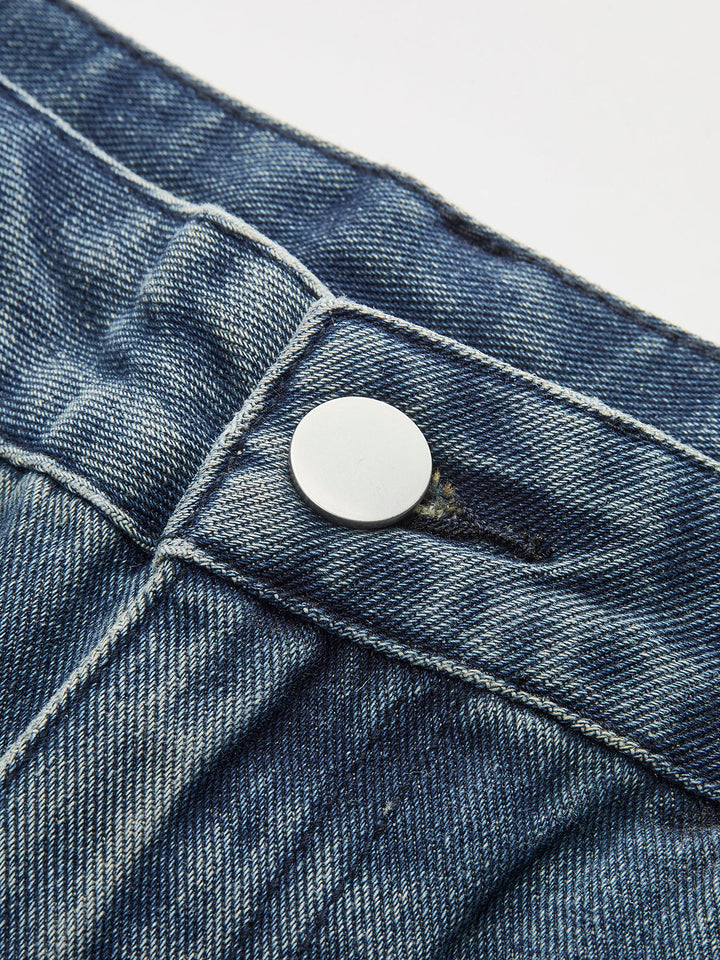 Clelia | Jeans a gamba larga lavati a vita bassa vintage