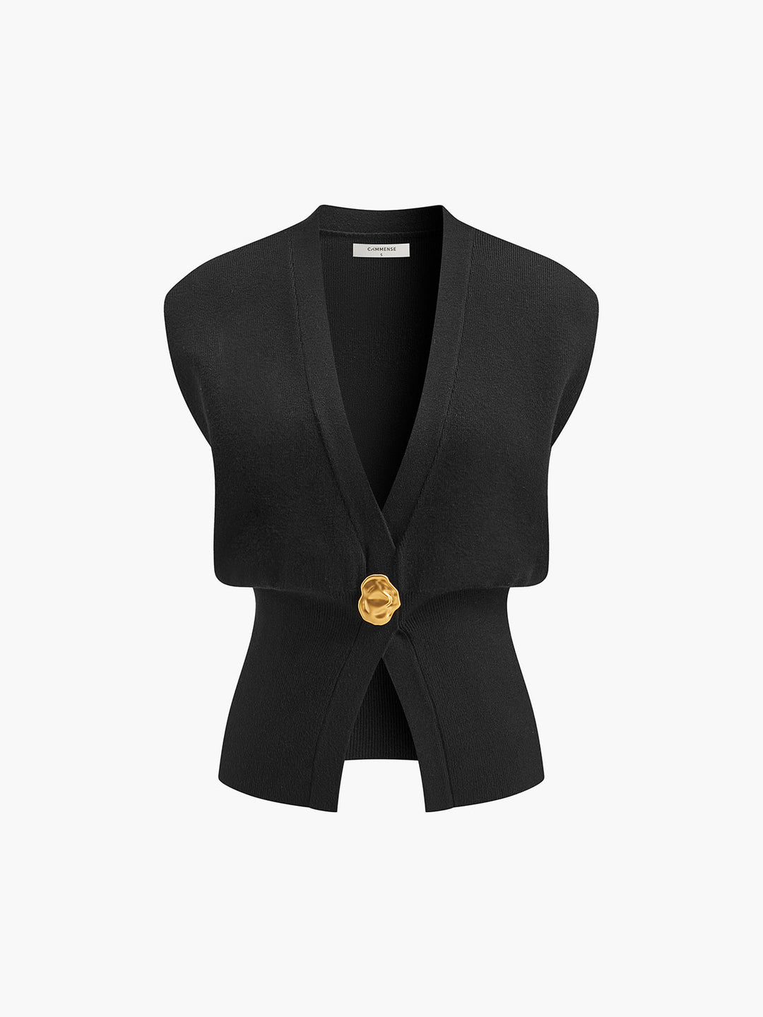 Maura | Gilet con Dettagli a Bottone e Scollo a V