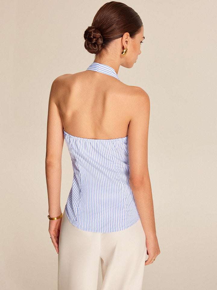 Mia | Top Halter a Righe con Legatura