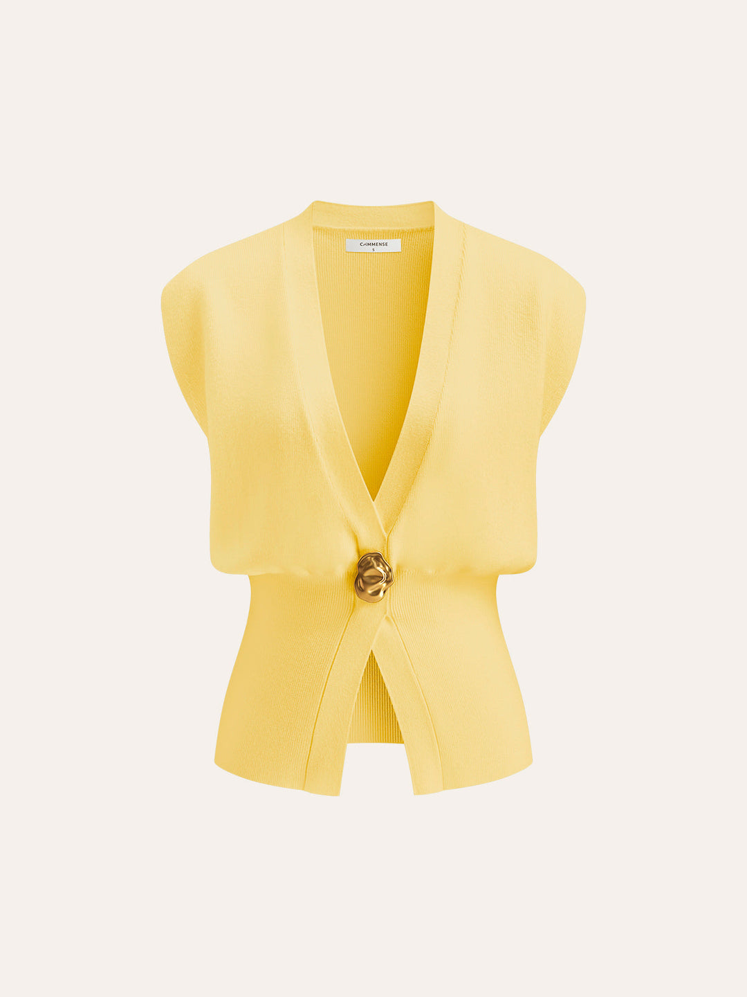Maura | Gilet con Dettagli a Bottone e Scollo a V