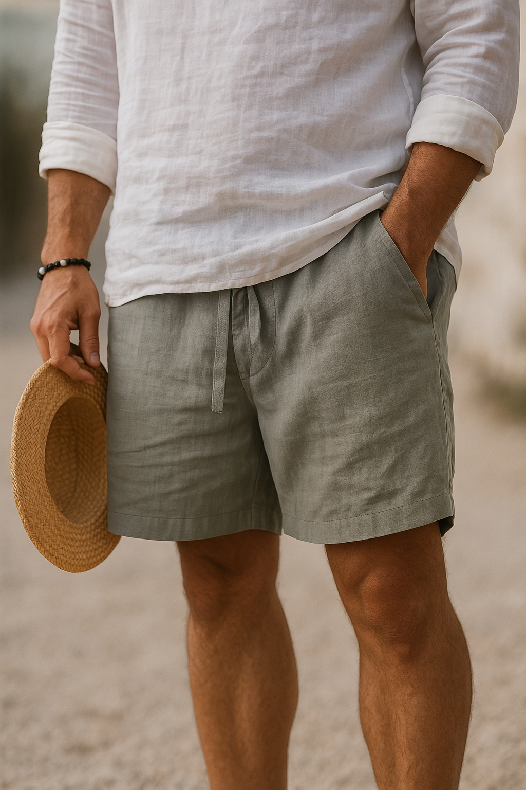Adriano | Pantalone in Cotone-Lino