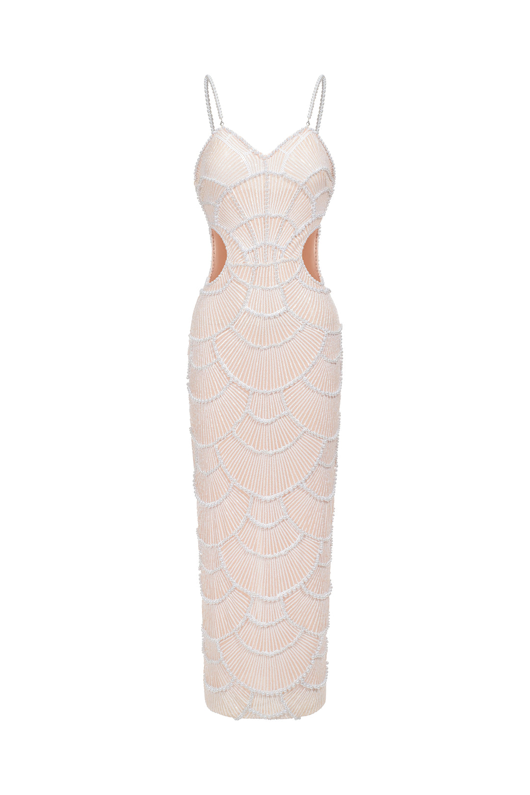 Lilla | Abito Midi in Paillettes Perla