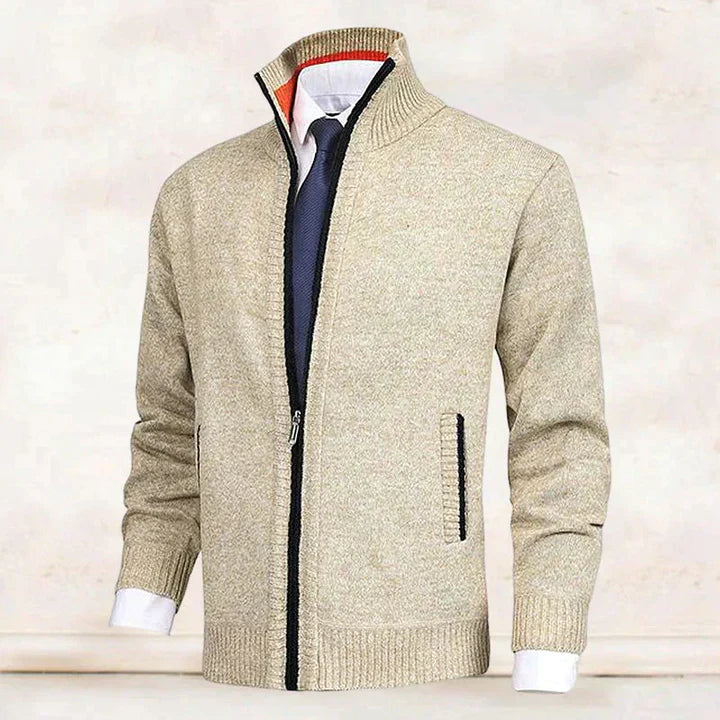 MATTEO™ | CARDIGAN PREMIUM CON ZIP E COLLO ALTO