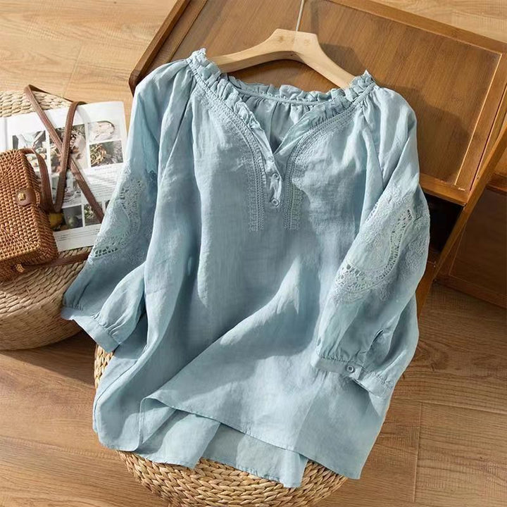 NATALIA | BLUSA IN LINO