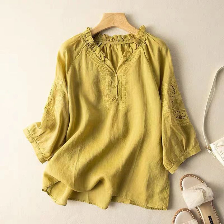 NATALIA | BLUSA IN LINO
