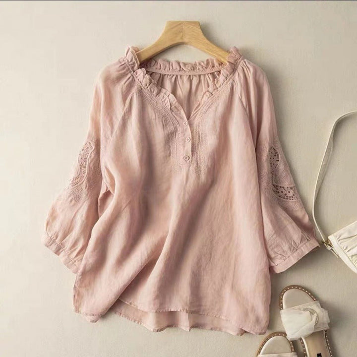 NATALIA | BLUSA IN LINO