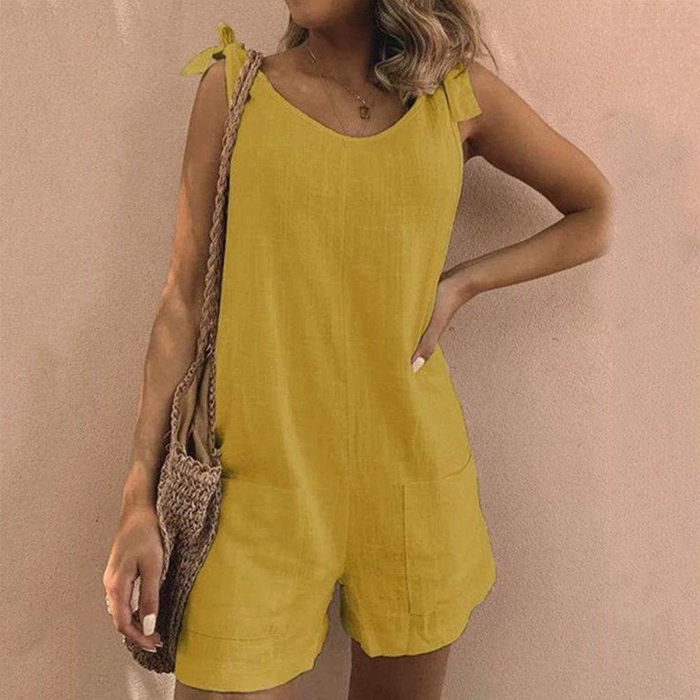 Eugenia | Tuta con Spalline a Fiocco e Tasche