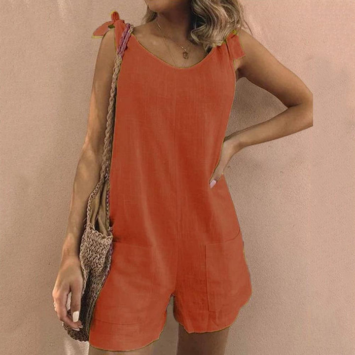 Eugenia | Tuta con Spalline a Fiocco e Tasche