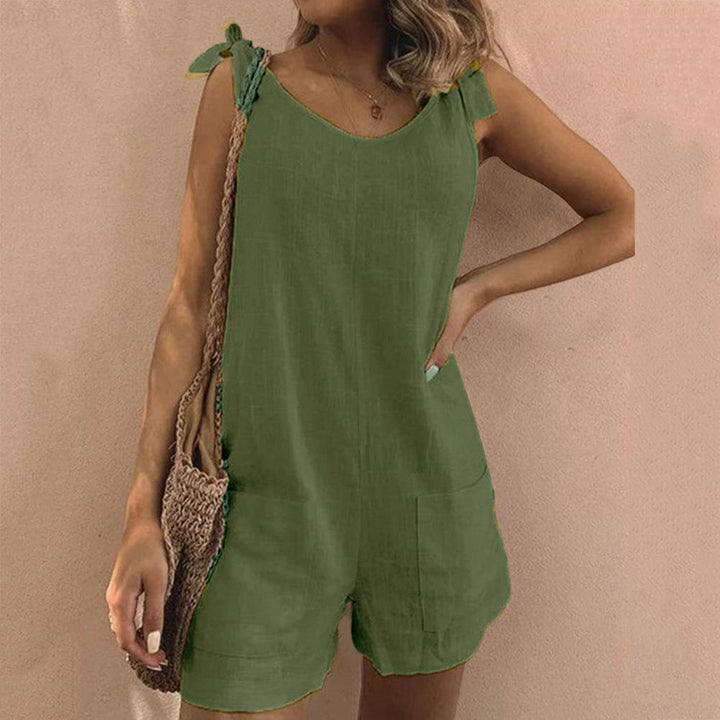 Eugenia | Tuta con Spalline a Fiocco e Tasche