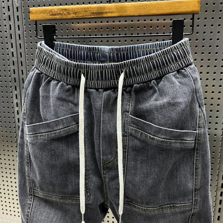 FAUSTO | PANTALONI JOGGER IN DENIM PREMIUM